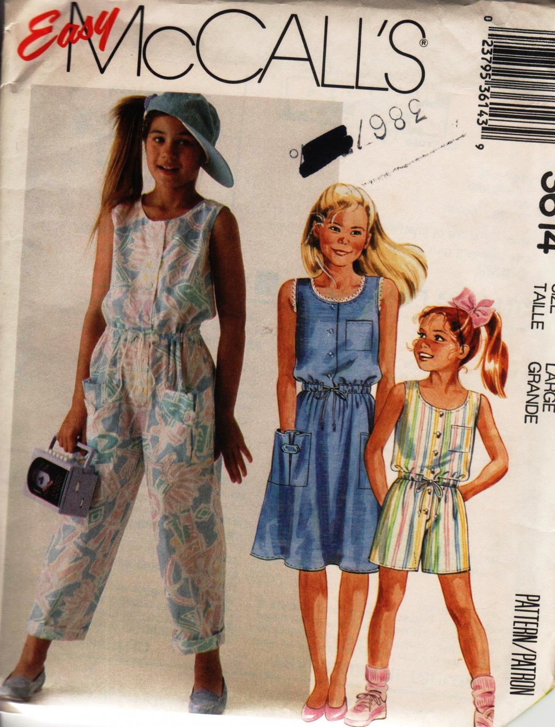 McCall's 3614 Dress Jumpsuit Romper Sewing Pattern Size 12-14 Uncut