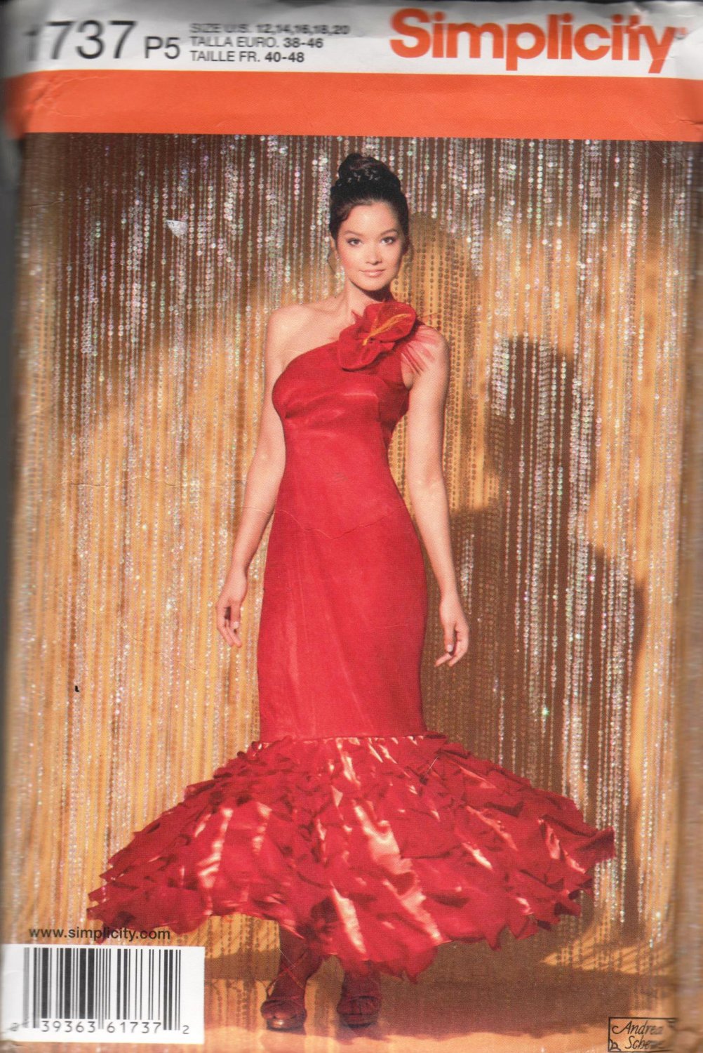 Simplicity 1737 Costume Flamenco Gowns Sewing Pattern Size 12-20