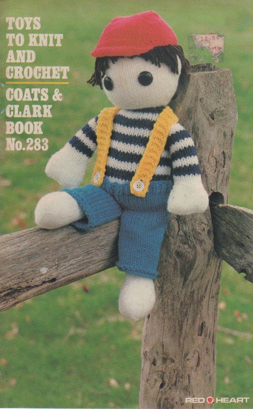 Toys to Knit Crochet Coats Clark book 283 Vintage knitting