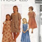 McCall's 8296 Sewing Pattern  Girls Dress with Front Pleats size 7 8 10