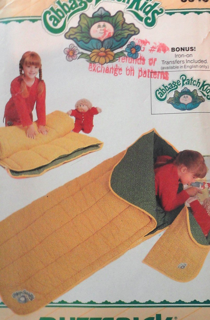 Butterick 3045 Cabbage Patch Kids Sleeping Bag Slumber Bag Sewing Pattern