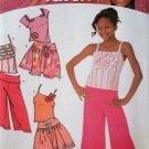 Simplicity 4264, Girls Tops, Skirt and Cropped Pants, Size 8 to 16