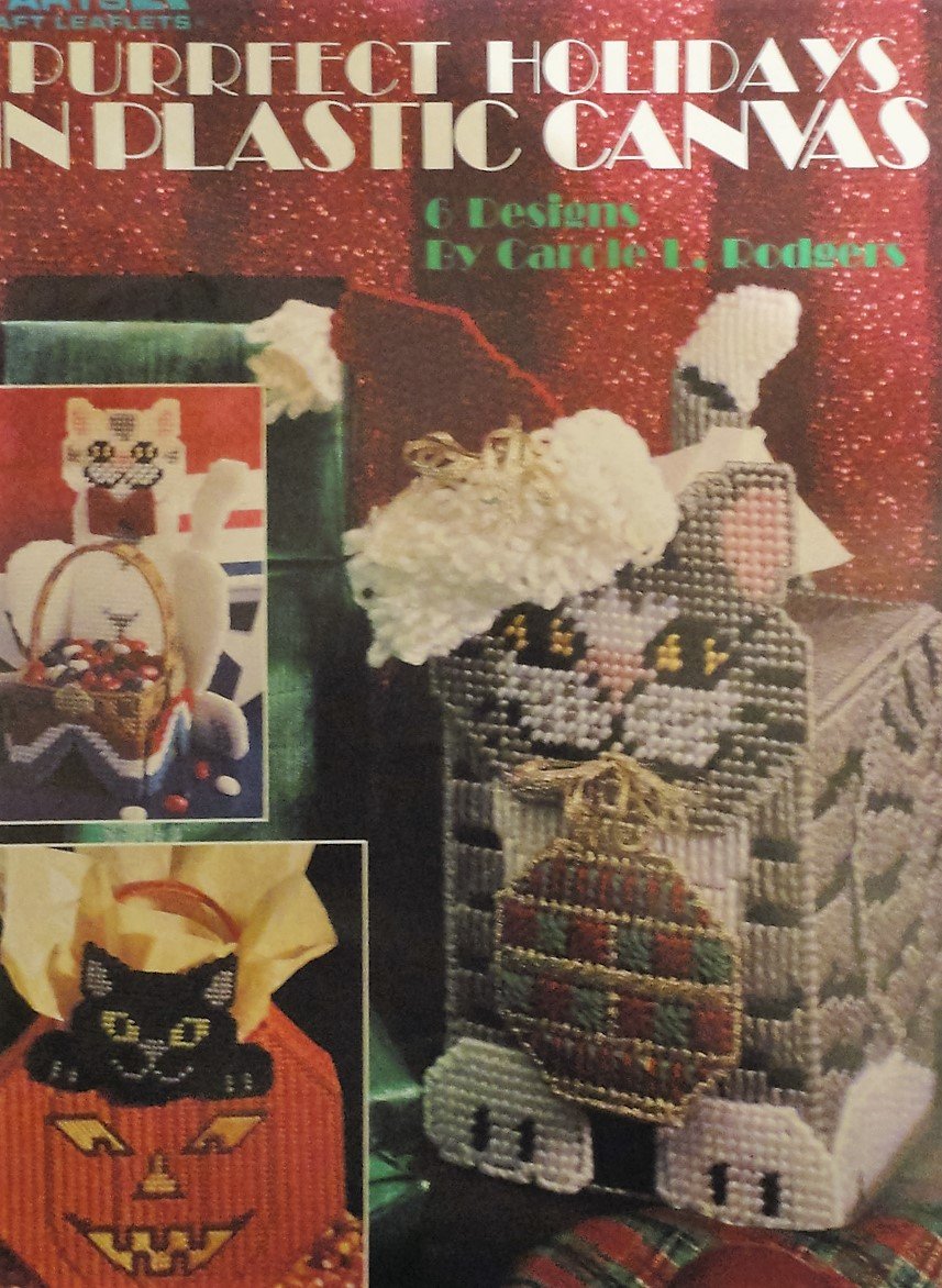 Purrfect Holidays in Plastic Canvas Pattern Designed by Carole L. Rogers Leisure Arts 1379
