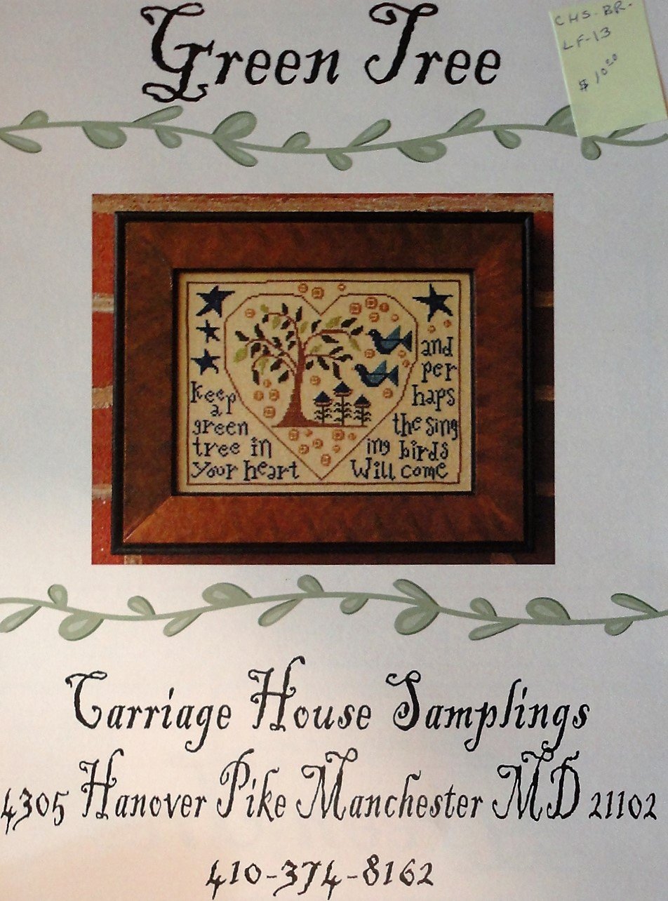 Green Tree Cross Stitch Chart Carriage House Samplings Barrick