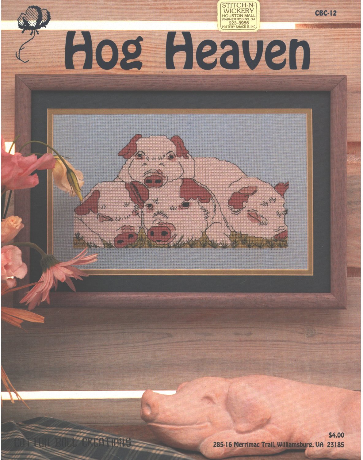 Hog Heaven Cross Stitch Pattern Cotton Boll Creations CBC12