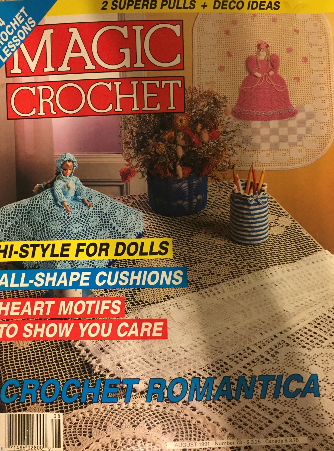 Magic Crochet Pattern Magazine Number 73 August 1991 Crochet Romantica