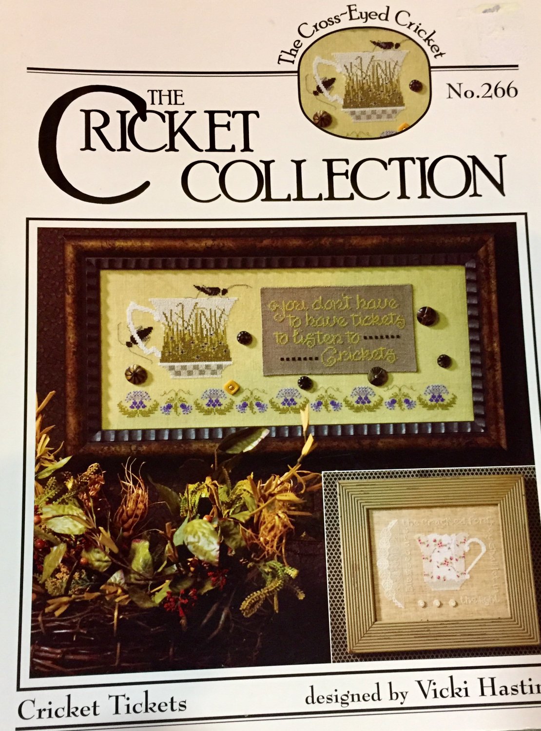 The Cricket Collection 266 Cricket Tickets cross stitch pattern