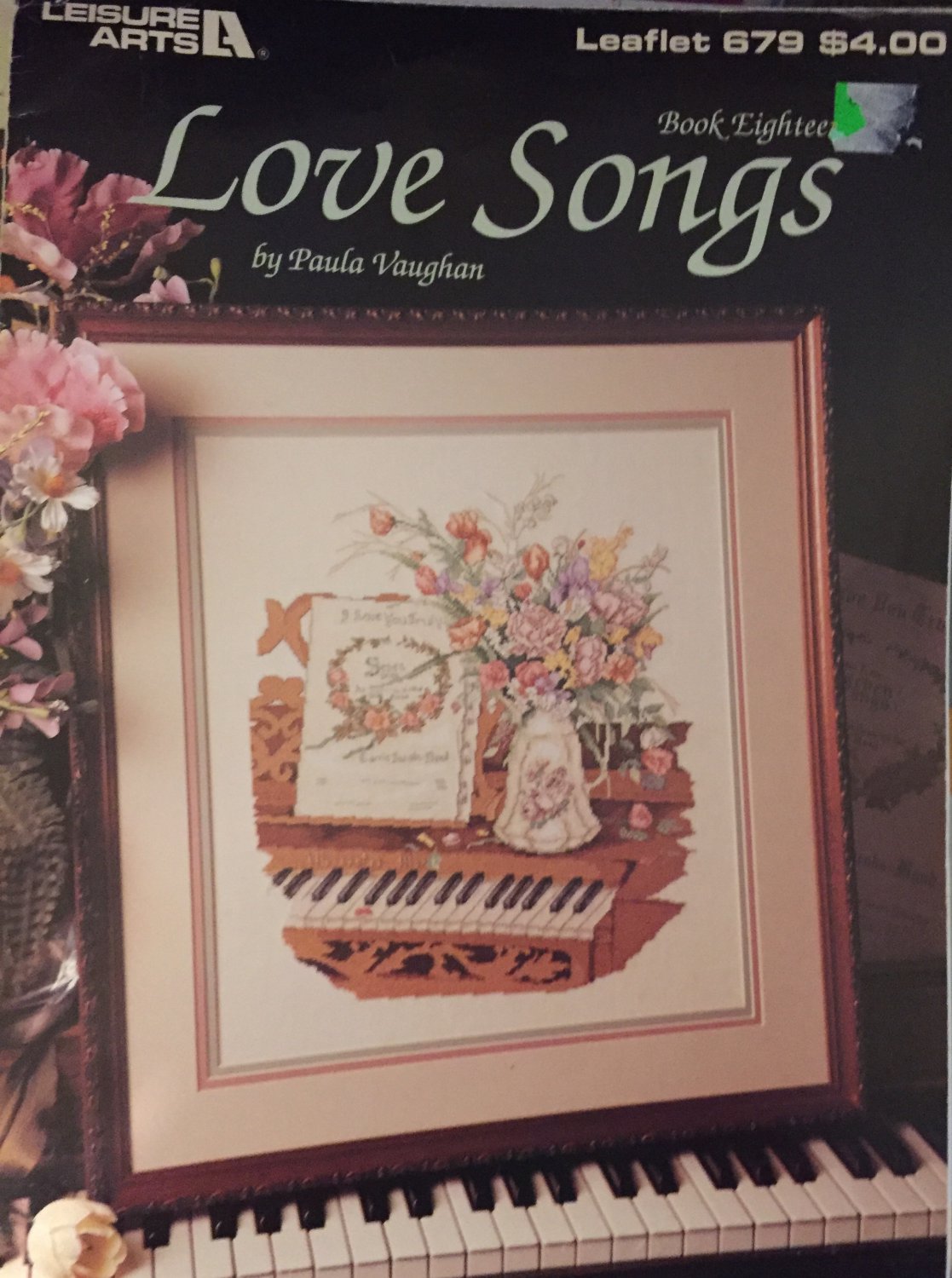 Leisure Arts 679 Love Songs by Paula Vaughan book 18 Cross Stitch Pattern Chart
