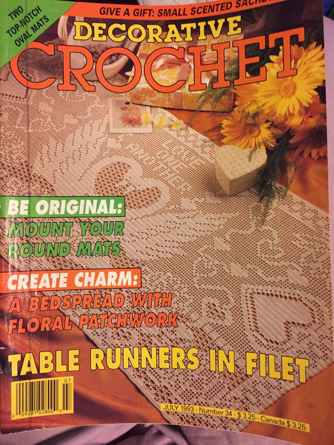 Decorative Crochet Magazine Number 34 July 1993 Crocheted Table