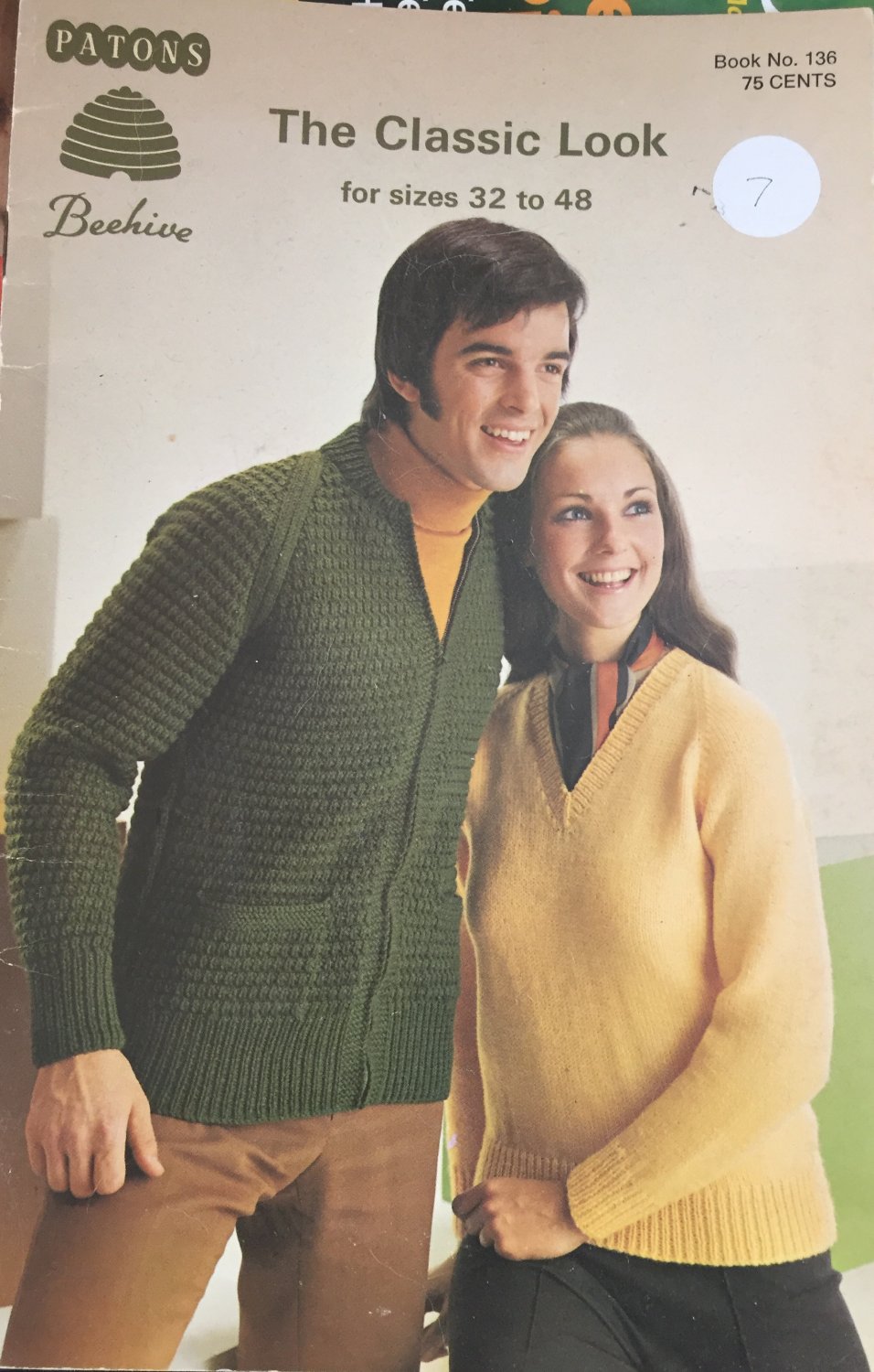Patons book 136 The Classic Look for sizes 32 to 48 sweaters cardigans jumpers