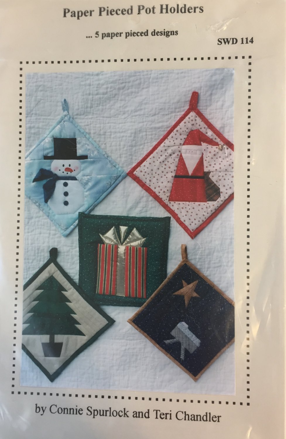 Christmas Pot Holders Paper Pieced Appliques by Connie Spurlock and Teri Chandler