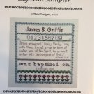 Cross Stitch  Baptism sampler chart Debi Designs