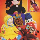 Knitting Patterns Crochet Favourite Toys Beehive Patons 8010 Monkey, doll clothes Humpty Dumpty