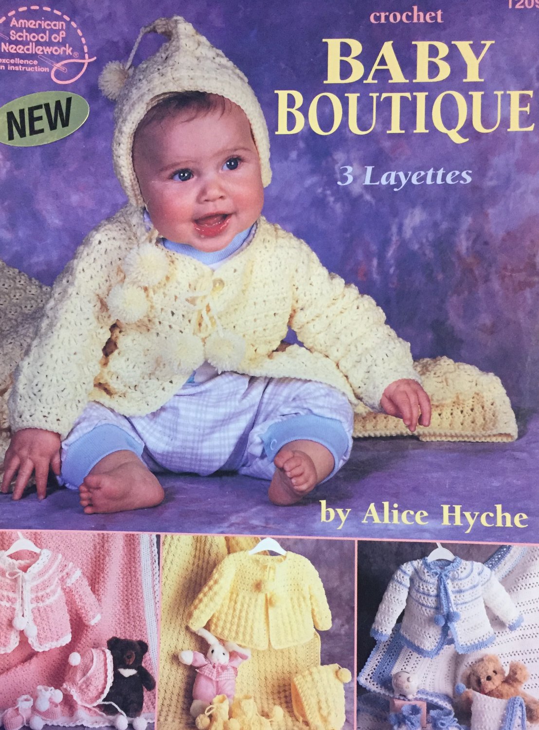 Baby Boutique Layette Sets American School of Needlework Crochet ...