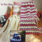 New Ripple Afghans by Rita Weis Knit and Crochet Patterns School of Needlework 1058