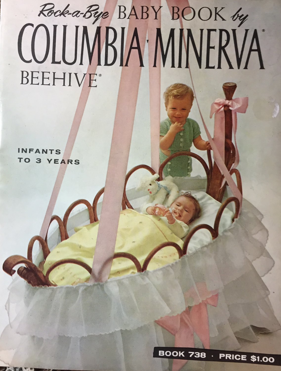Columbia Minerva Rock-a-Bye Baby book crochet and knit infants to 3 years Book 738