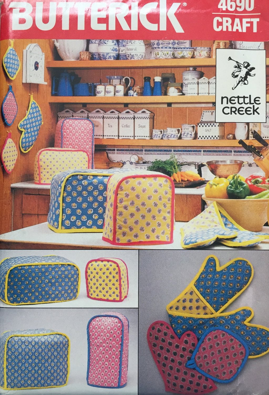 Butterick 4690 Nettle Creek Appliance Covers, Mitts and Pot Holders Pattern