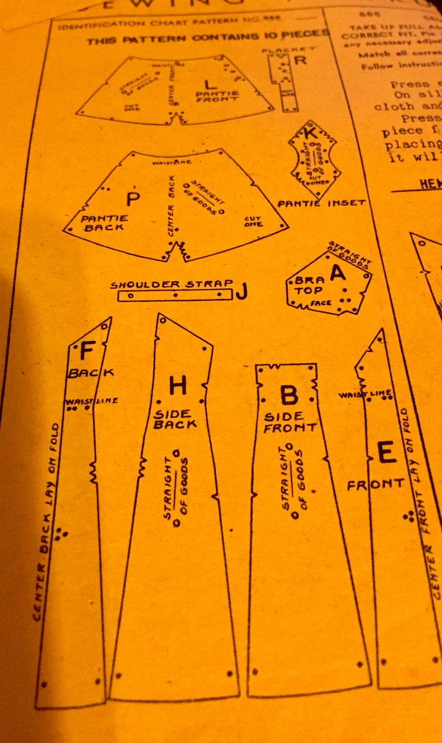 Vintage Hollywood Pattern 668 for Slip and Panty Linda Hayes size 14 ...