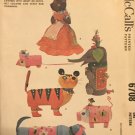 McCall's 6708 Six Novelty Animals toys Vintage Sewing Pattern UNCUT