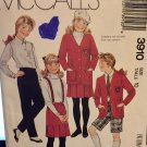 McCall's 3910 School Girls Unlined Jacket, Shirt, Skirt, Pants Shorts Sewing Pattern Size 10