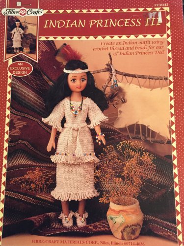 Fibre Craft Crochet Pattern Indian Princess III doll clothes