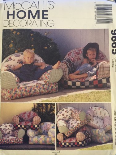 McCall's Crafts 9665 Sewing Pattern  Kid's Chair 25"W X 20"L X 20"H UNCUT