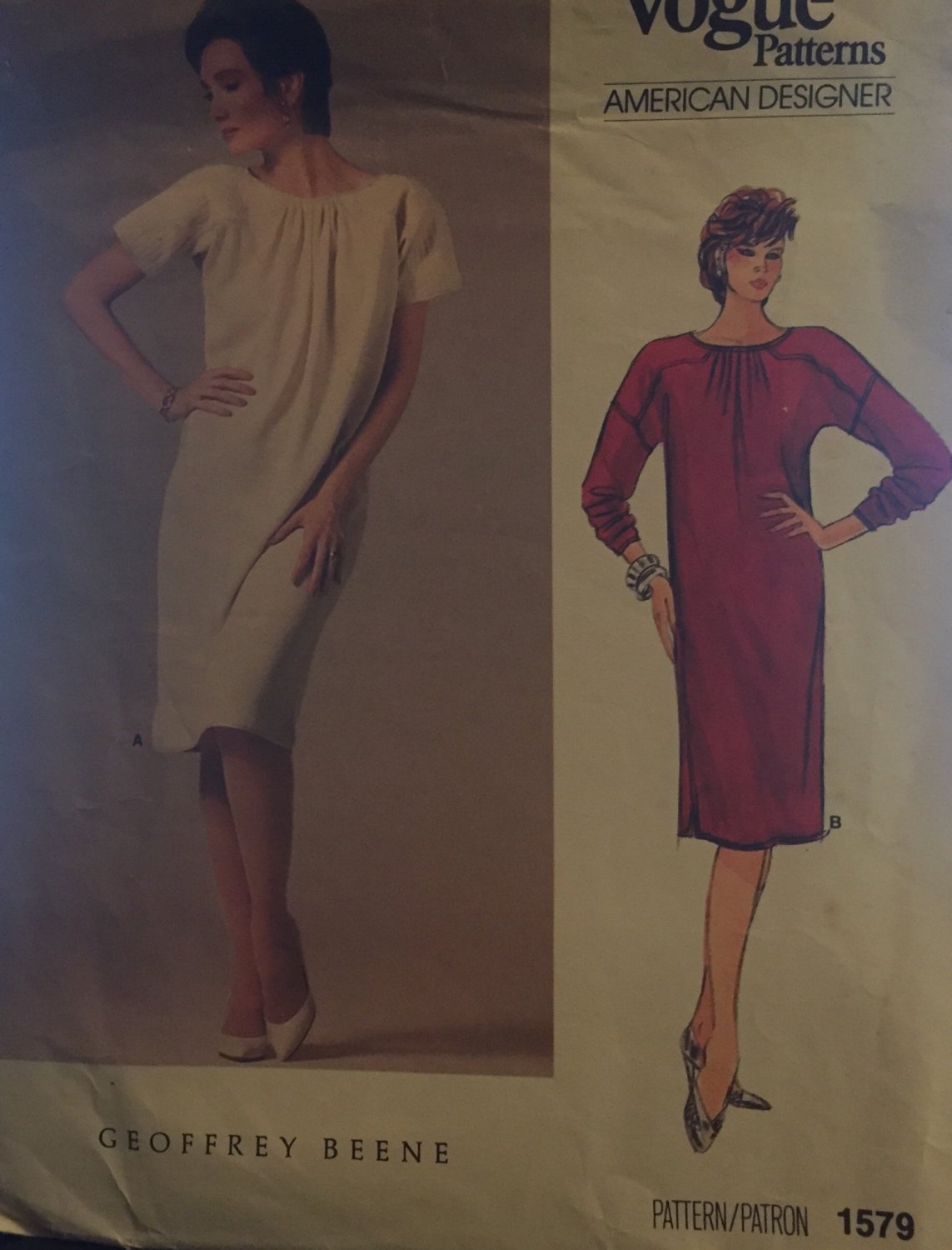 Vogue American Designer 1579 Geoffrey Beene Misses Dress.Size 8