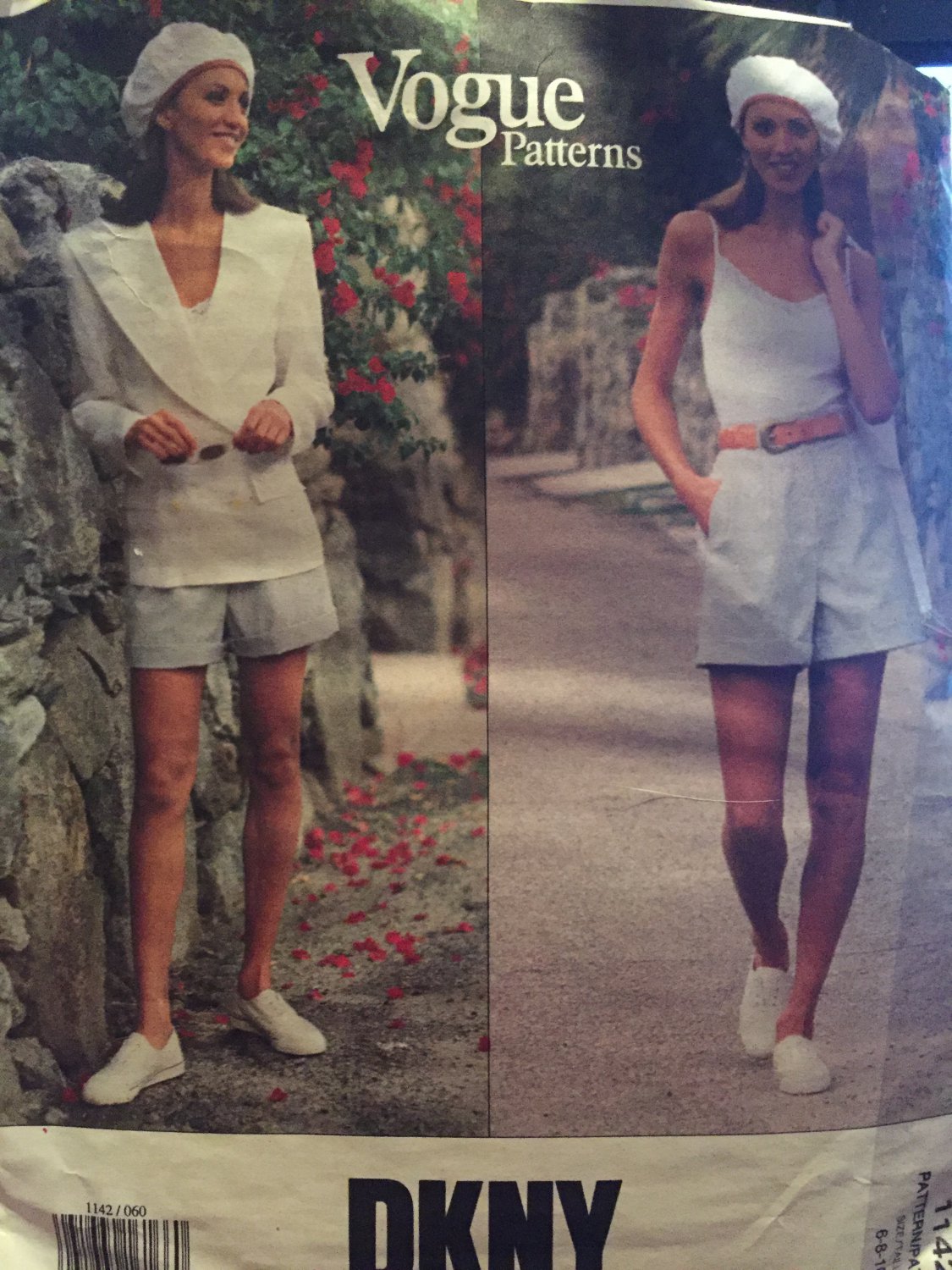 VOGUE 1142 JACKET Bodysuit Shorts Pattern DKNY Donna Karan American Designer Size 6 8 10