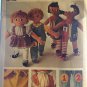 Simplicity 9137 Rag Dolls and Clothes Learn to Snap Button Count Zip Toy Sewing Pattern 24Â¨