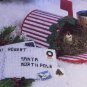 Plastic Canvas Christmas Coasters Pattern Santa Hat, Christmas Candle House of White Birches 181045