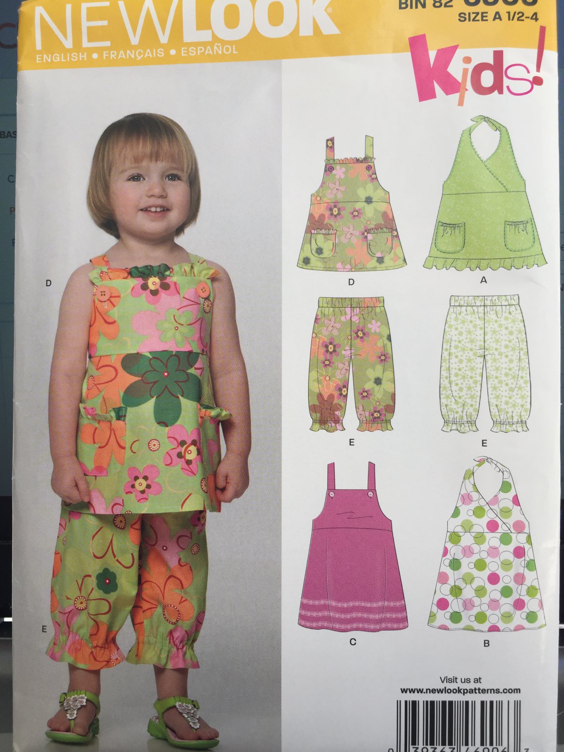 Toddler Top Pants and Dress pattern New Look 6906