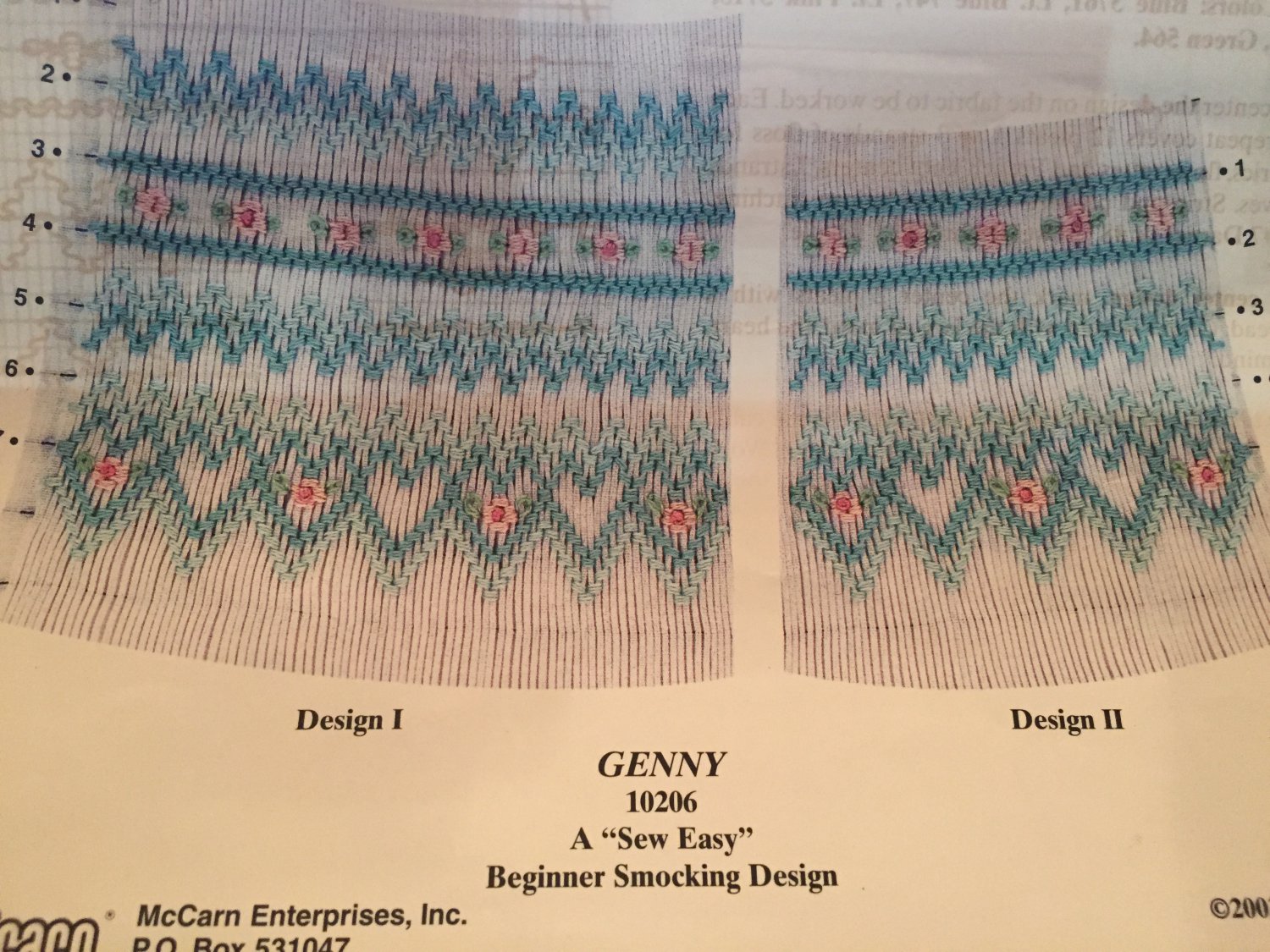 Genny Smocking plate 10206 Ellen McCarn