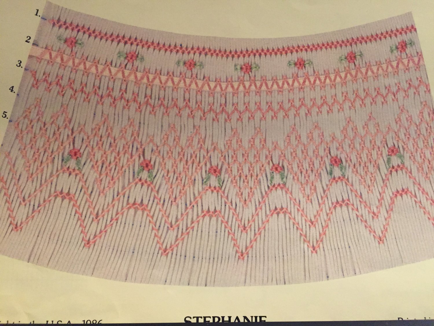 Stephanie Smocking plate Cinthia Finnerty #115