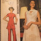 Vintage Simplicity Pattern 5009 Tunic Dress or Top and Pants Designer Fashion Pattern Size 12 UNCUT
