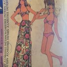 Vintage 1974 McCall's 2 Pc Bathing Suit & Long Front Wrap Skirt Pattern #4031 Size 10