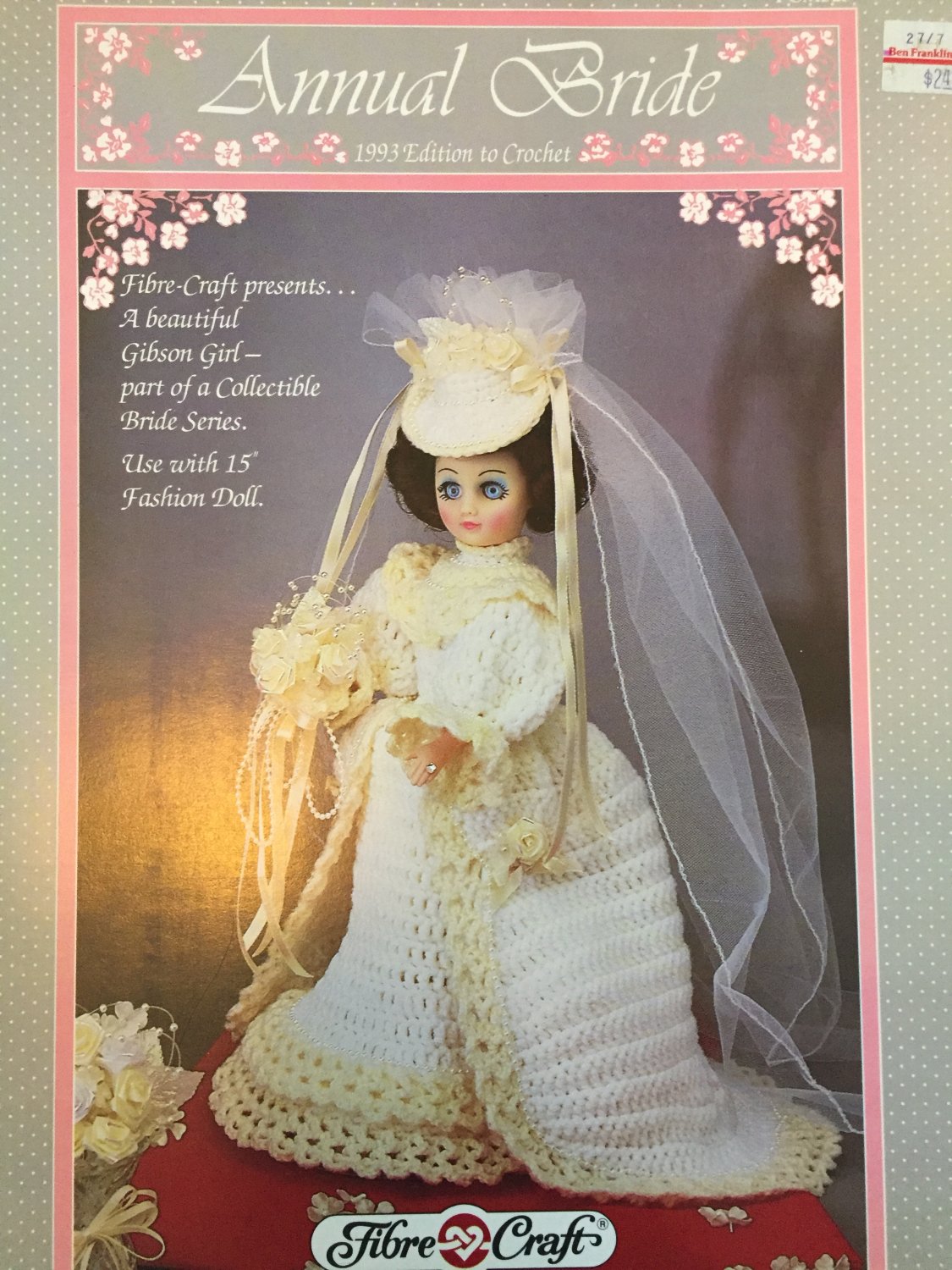 Fibre Craft 15 Fashion Doll Bridal Gown Fcm323 Crochet Pattern