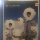 World Friends Eskimo Outfits for 14" mother and 8" Child Doll Crochet Pattern Fibre Craft FCM178