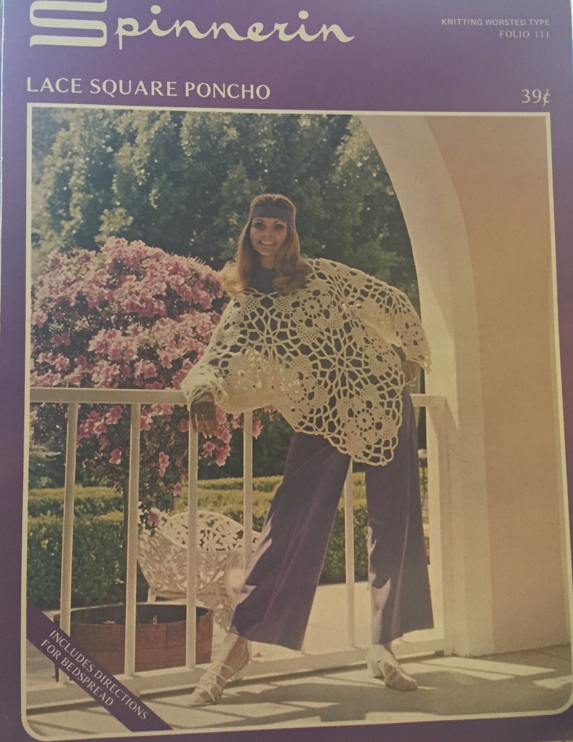 Spinnerin Lace Square Poncho crochet pattern