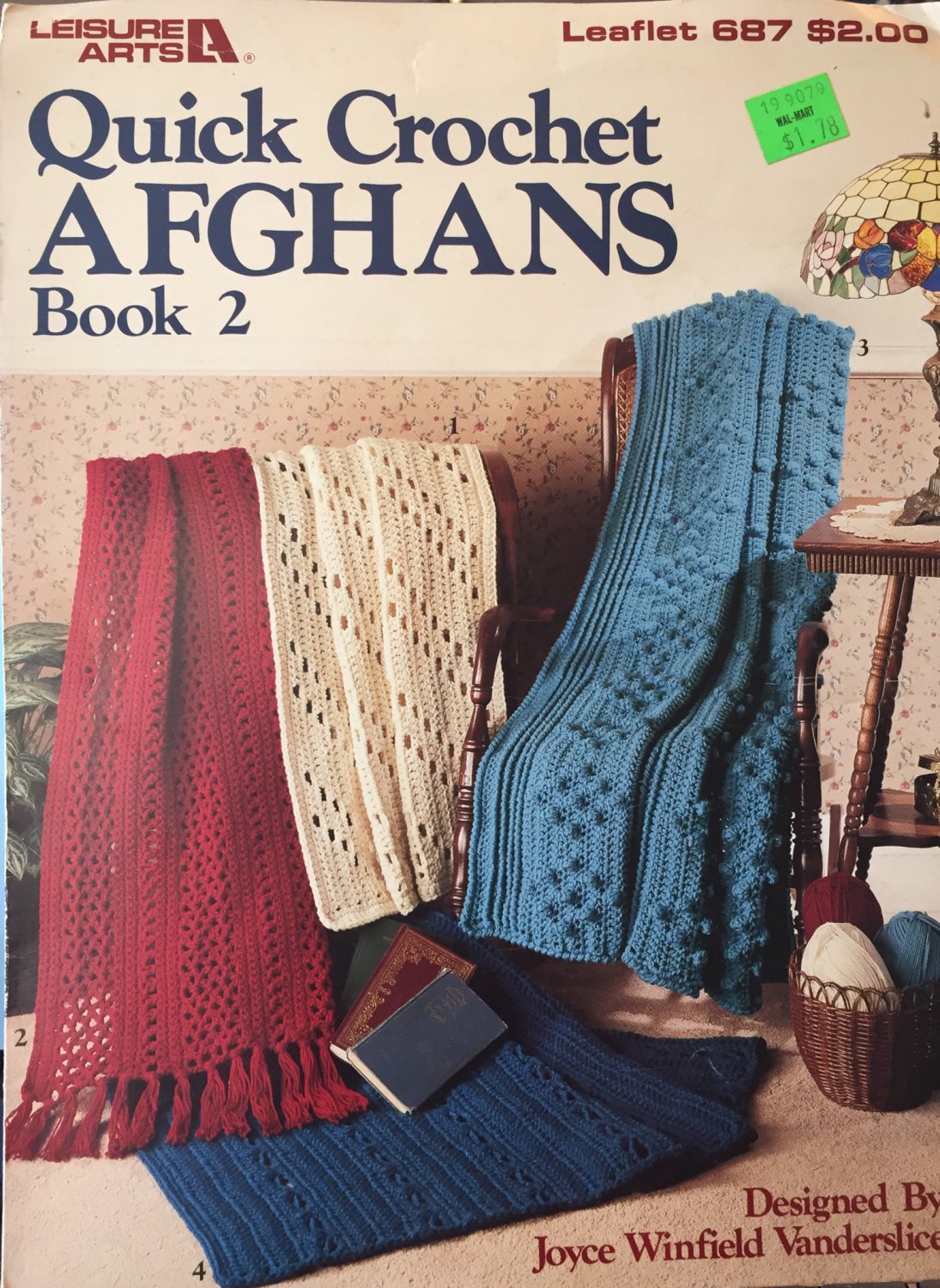 Leisure Arts Quick Crochet Afghans Book 2 4 designs Leaflet 687