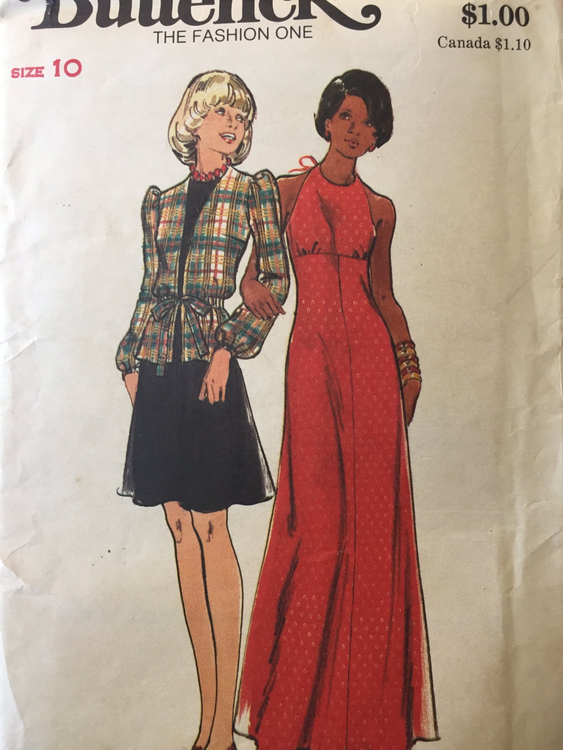 Butterick 3429 Misses' Evening Dress and Top Halter dress in two lengths Size 10