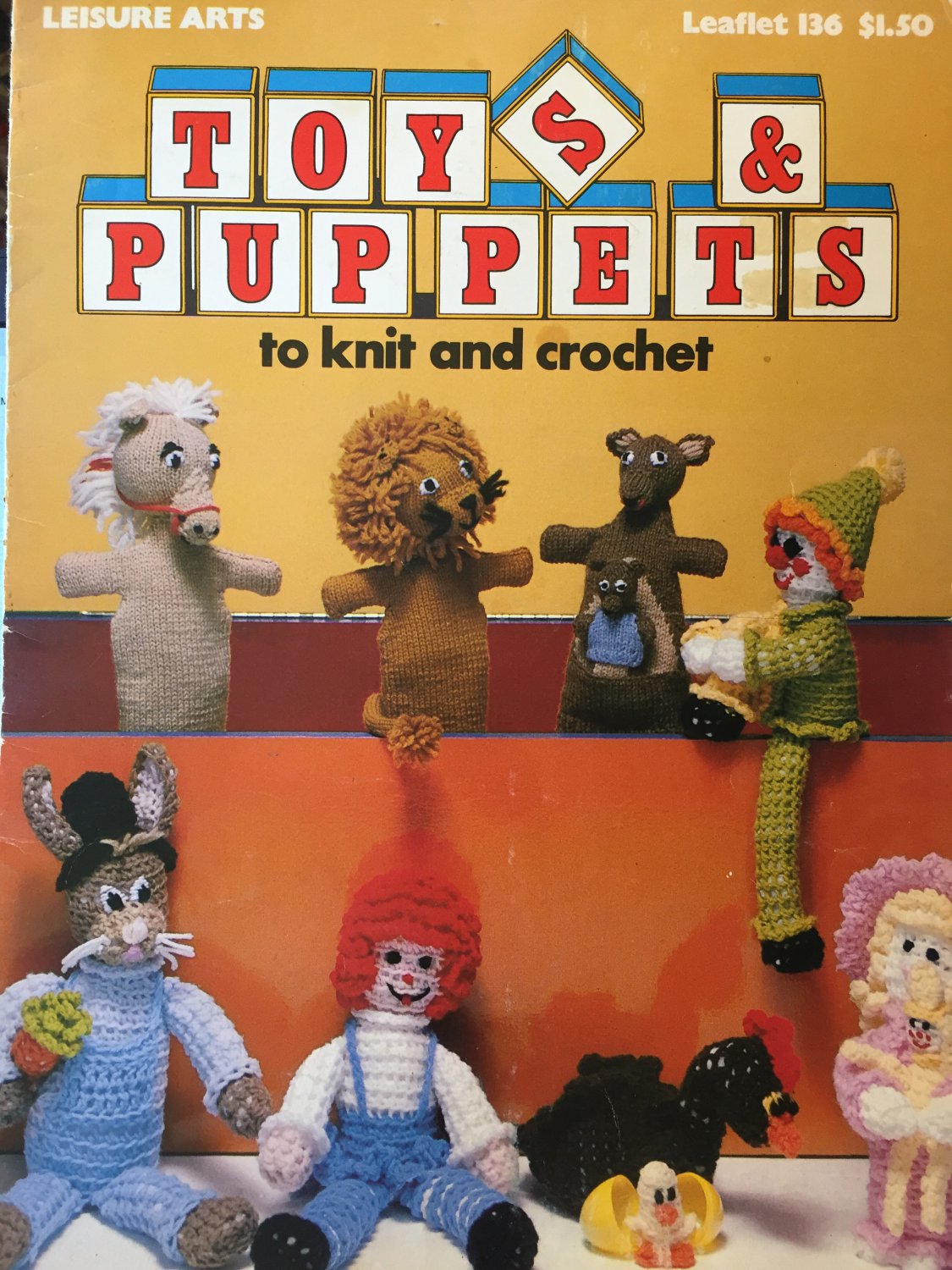 Toys and Puppets Sue Penrod Crochet and Knitting pattern Leisure Arts 136