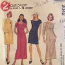 T-Shirt Dress Pattern with pockets Size 12 14 16 2 lengths McCalls 2042 Sewing Pattern