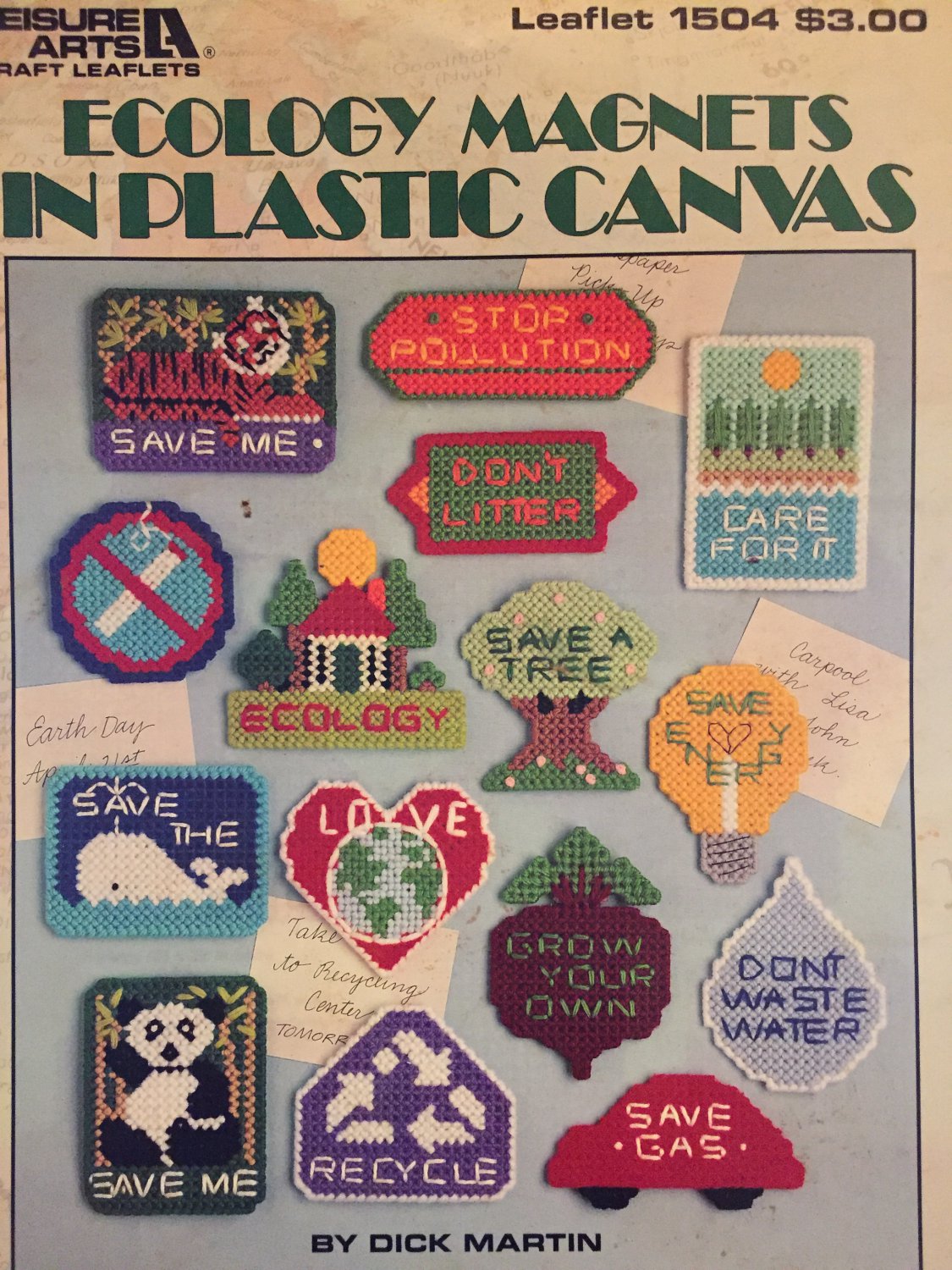 Leisure Arts 1504 Ecology Magnets in Plastic Canvas Pattern