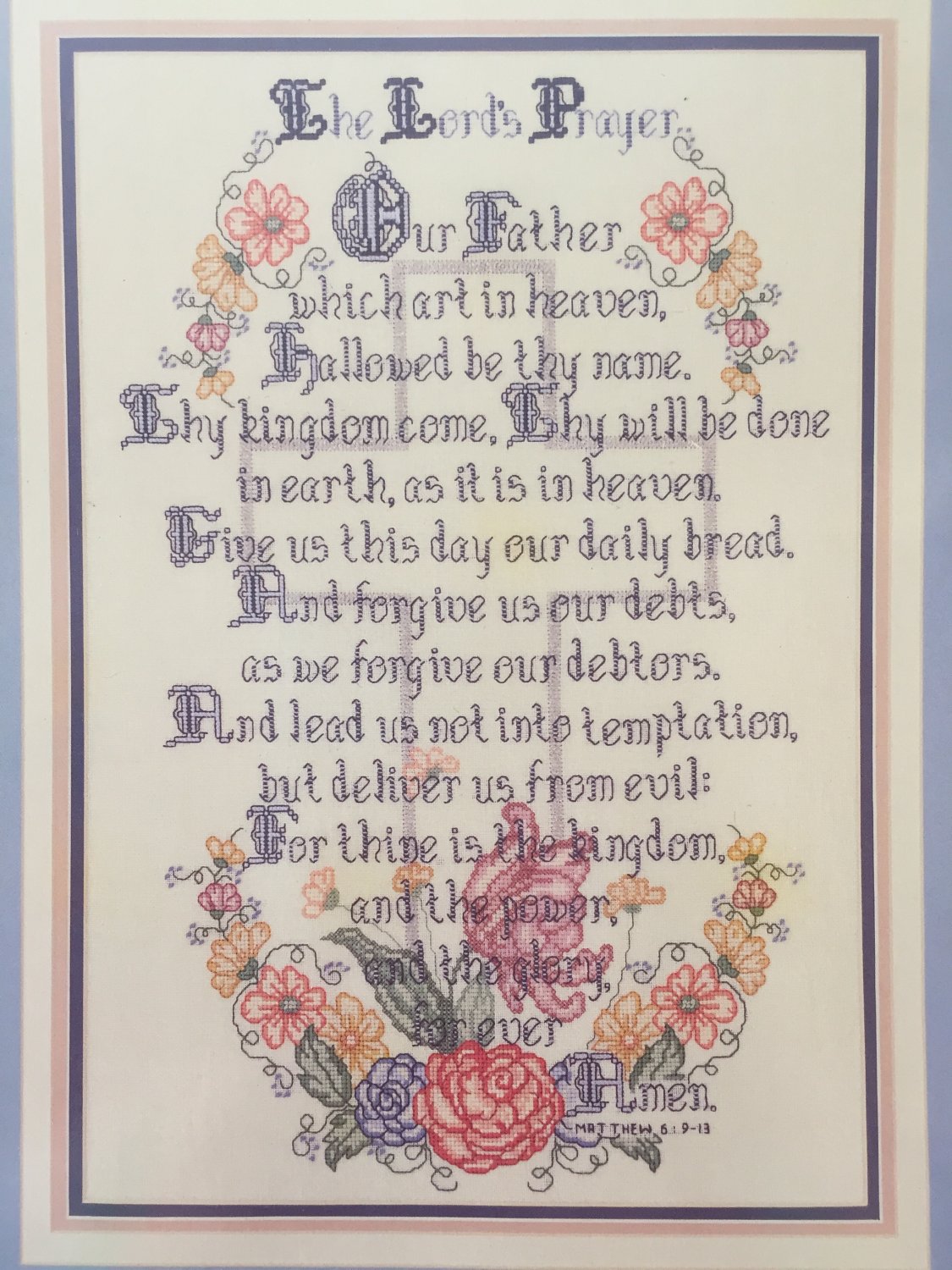 Lord s Prayer Cross Stitch Pattern Cross My Heart Inc CSL 53