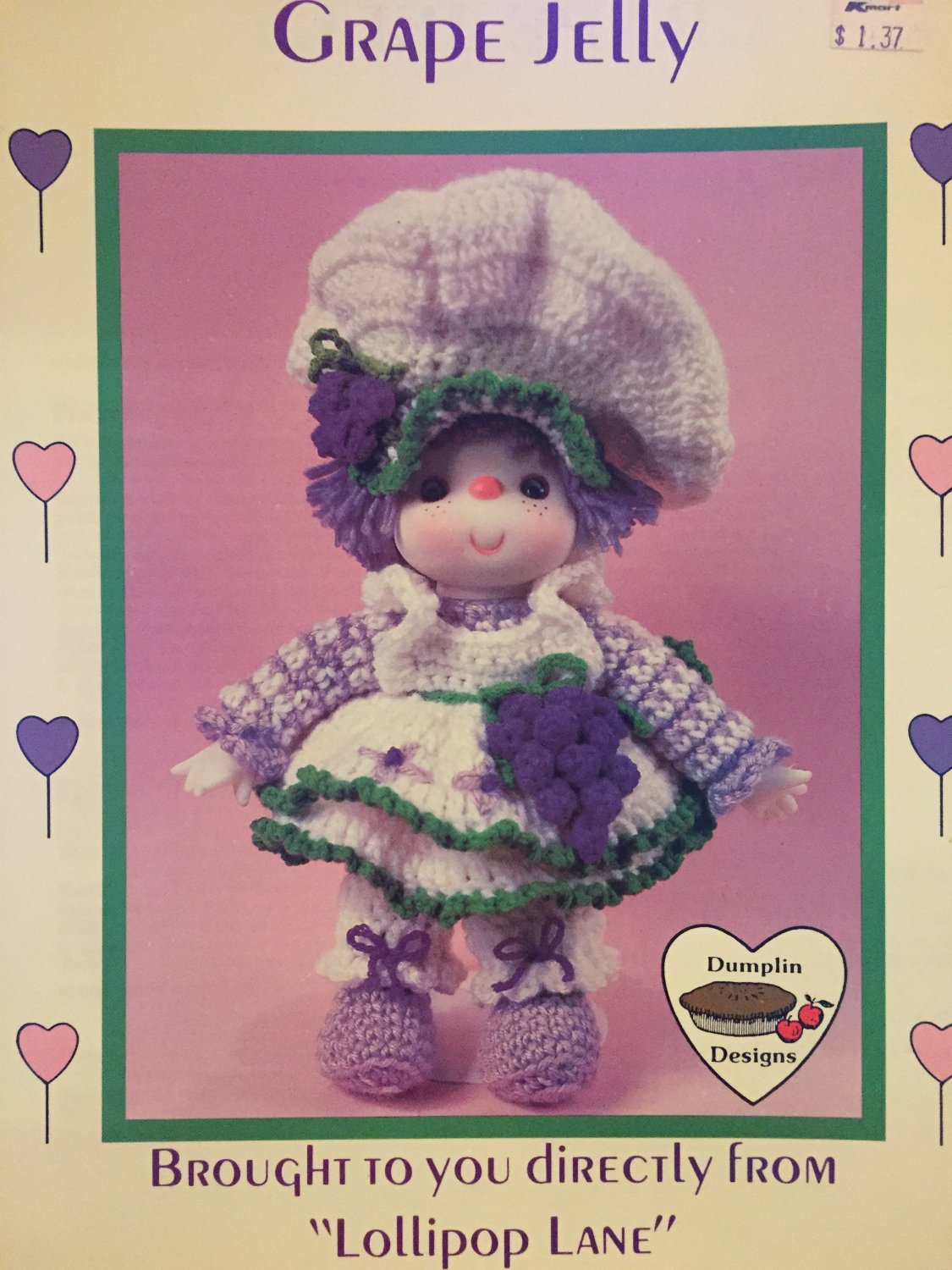 Grape Jelly Doll from Dumplin Designs Lollipop Lane Crochet Pattern CDC403