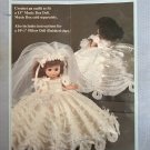 Fibre Craft Musical Bride Crochet Pattern for 13" Music Box Doll and 10 1/2" Pillow doll FCM232