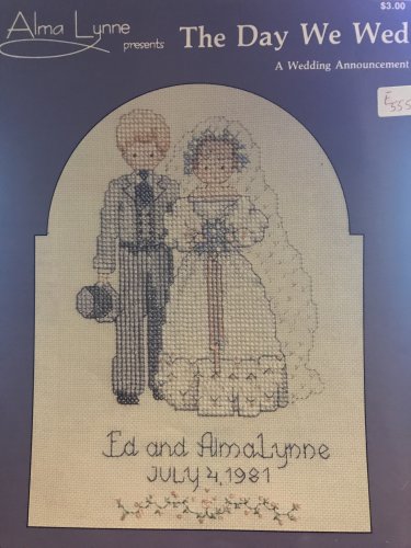 Alma Lynne The Day We Wed A Wedding Announcement Cross Stitch chart pattern alx-19