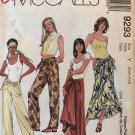 McCalls 9293 Tie Front Pants Skirt Sewing Pattern  Size XS SM UNCUT