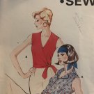 Kwik Sew 583 Misses Sleeveless Blouse Sewing Pattern Misses Sizes 12 14 16