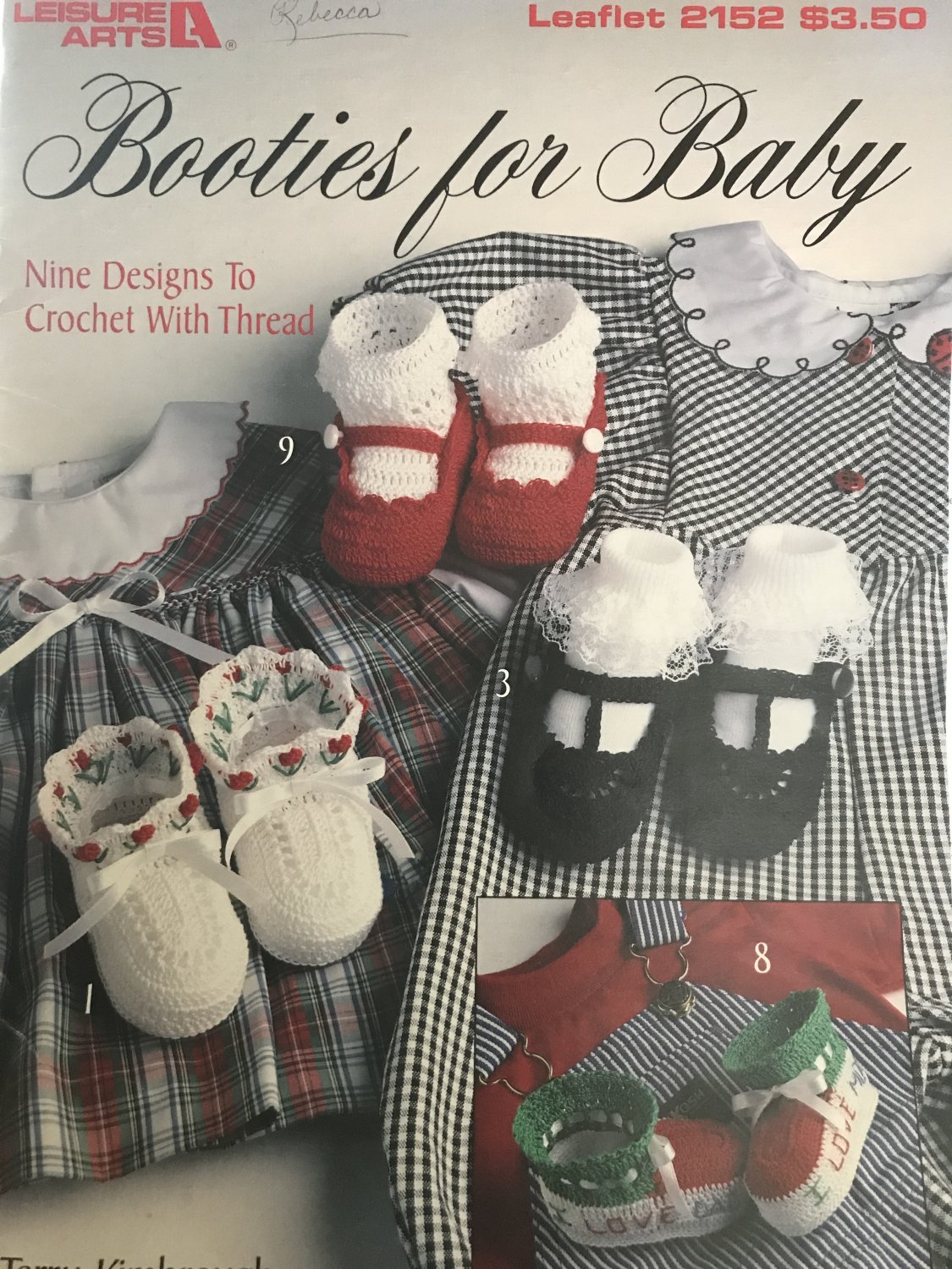 Booties for Baby Crochet Pattern Leisure Arts 2152 Thread Crochet designs by Terry Kimbrough